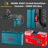 Ronix Corded Demolition Hammer, 1500W, SDS-Max  Model #2821