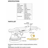 RONIX Electric Polisher 180mm, 1400W  MODEL # 6112