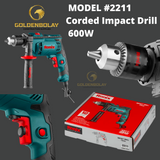 RONIX Corded Impact Drill, 600W, 220V   MODEL #2211