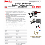 Ronix Socket Fusion Machine, 20/25mm  Model #RH-4400