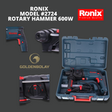 RONIX MODEL #2724 ROTARY HAMMER 600W