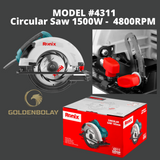 Ronix Circular Saw, 1500W, 4800RPM  Model #4311