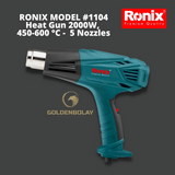RONIX MODEL #1104 Heat Gun, 2000W, 450-600 °C, 5 Nozzles