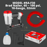 Ronix Brad Nailer, 60 ~ 100 psi, 18-Gauge, 32mm Model #RA-F30