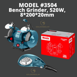 Ronix Bench Grinder, 520W, 8*200*20mm  Model 3504