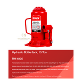 Ronix Hydraulic Bottle Jack, 15 Ton Model #RH-4905